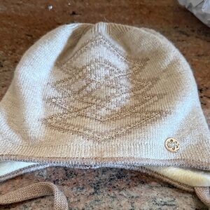 Cozy Tan Knit Kids Beanie